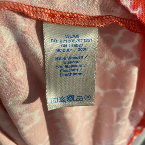 Boden Women's size 6 Medium Pink Red Floral 3/4 Sleeve Viscose Dress Workwear - Picture 4 of 8